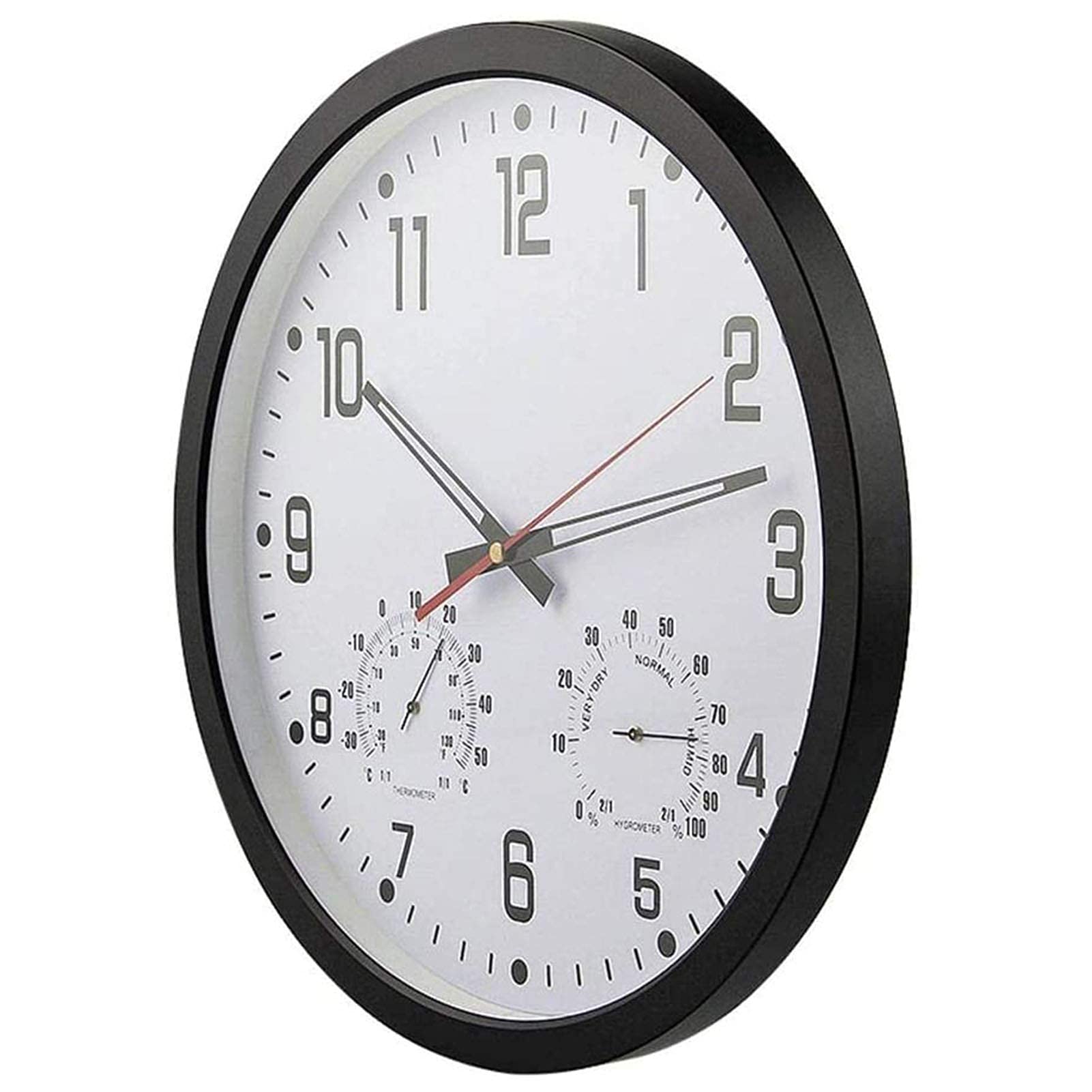 Outdoor Waterproof Garden Clock with Temperature & Humidity Display - Silent Accurate Wall Mounted Weather Clock for Patio, Backyard, and Garden Decor