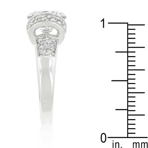 Stunning Tension Set Cubic Zirconia Engagement Ring - 1.5 Carat Solitaire Wedding Band for Women, Perfect for Proposals & Anniversaries