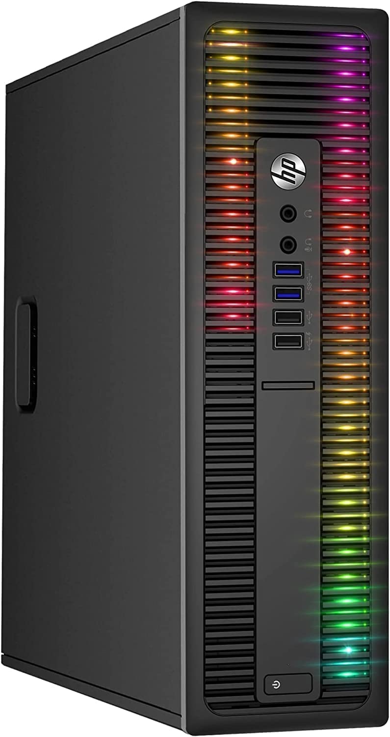 HP EliteDesk Gaming Desktop PC - AMD A-Series Processor, 16GB RAM, 256GB SSD, Windows 10 Pro 64-bit, RGB Lighting, Wi-Fi, Includes Keyboard & Mouse (Renewed) - Perfect for Home Office, Gaming & Professional Work