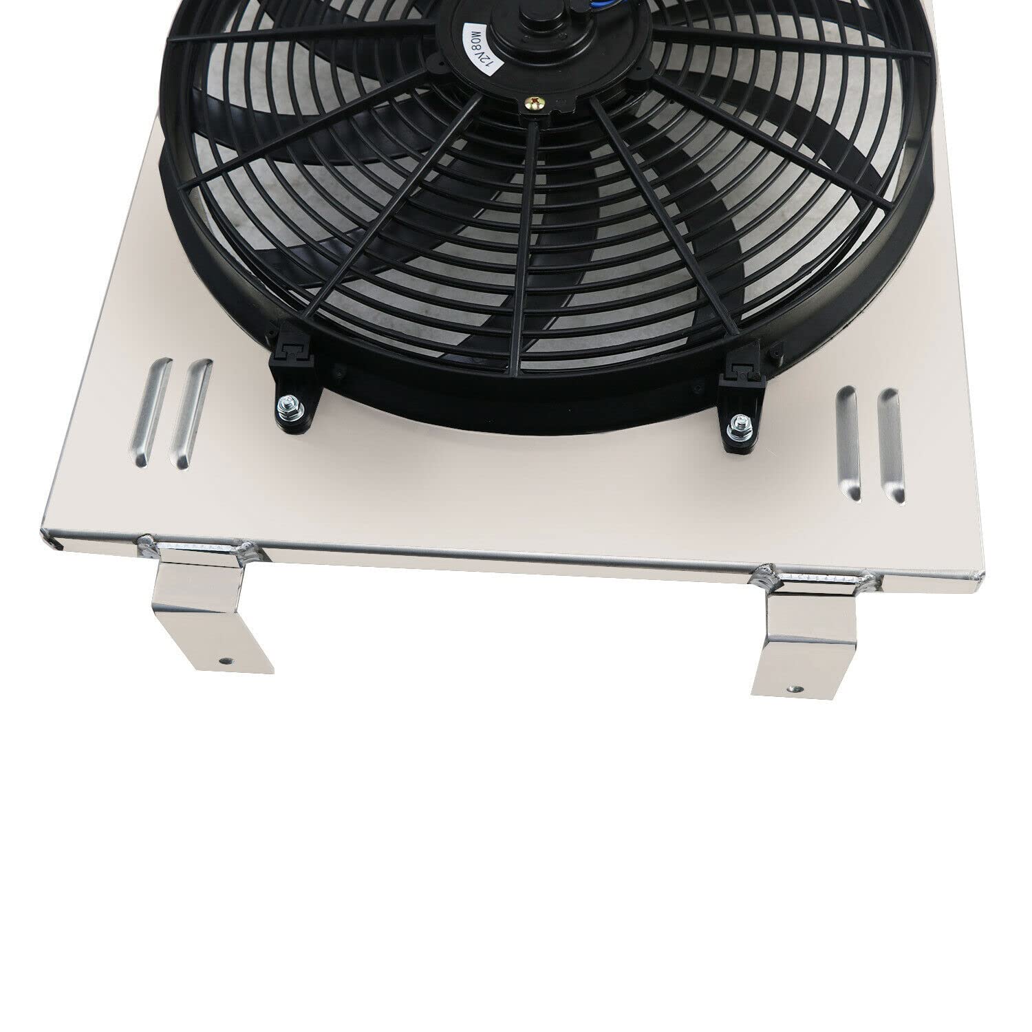 Aluminum 4 Row Radiator Shroud & Fan Kit for 1955-1957 Chevy Bel Air 3.8L 3.9L 4.3L 4.6L L6 V8 - Perfect Cooling Upgrade for Classic Car Restoration & Hot Rod Builds