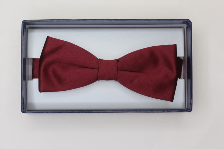 Elegant Burgundy Bow Tie for Men - Classic Satin Wedding & Formal Accessories - Perfect for Prom, Tuxedo & Special Occasions