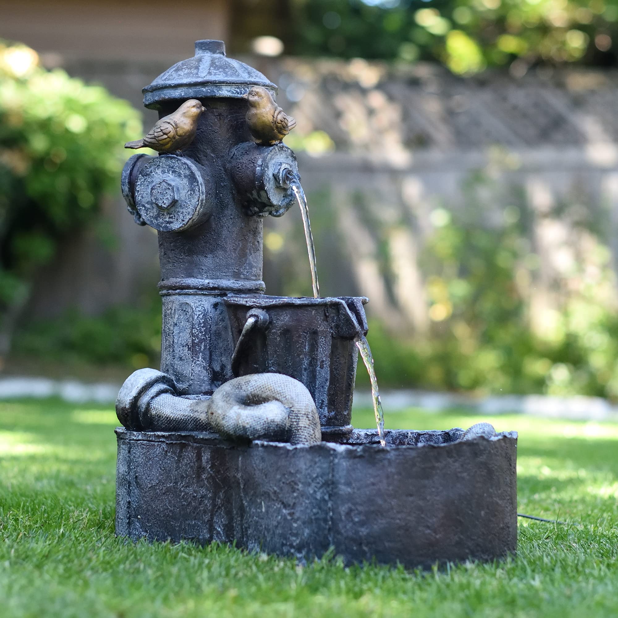 Rustic Outdoor Water Fountain Hydrant - Vintage Garden Decor for Yard, Patio & Farmhouse - Perfect for Lawn, Garden & Farm Watering