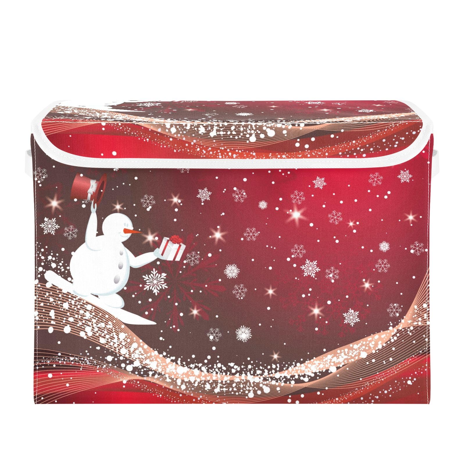 Large Christmas Storage Bins with Lids - Foldable & Stackable for Clothes & Home Organization
