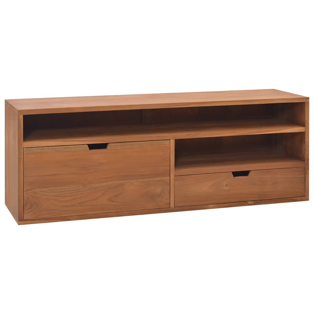 Vintage Style TV Stand with Storage Cabinets & Open Shelves - 43.3