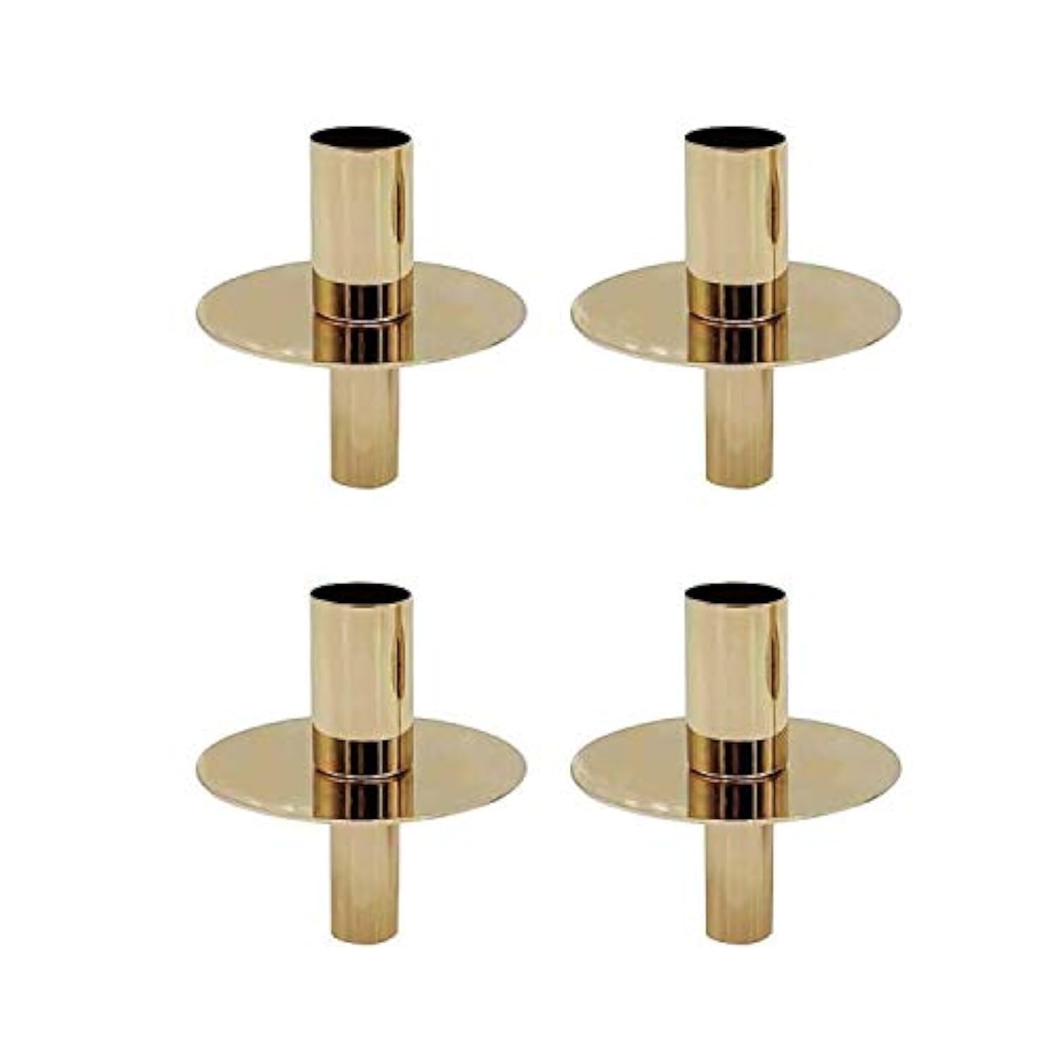 VINCIGANT Gold Wine Bottle Taper Candle Holder Set of 4 - Modern Candlestick for Votive Candles, Elegant Wedding & Birthday Party Decor, Romantic Dinner Table Centerpiece for Home Decor