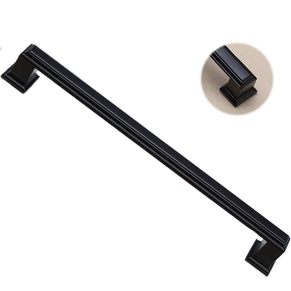 Black Square Foot Cabinet Pulls - 10-Pack for Kitchen, Bedroom & Bathroom Furniture