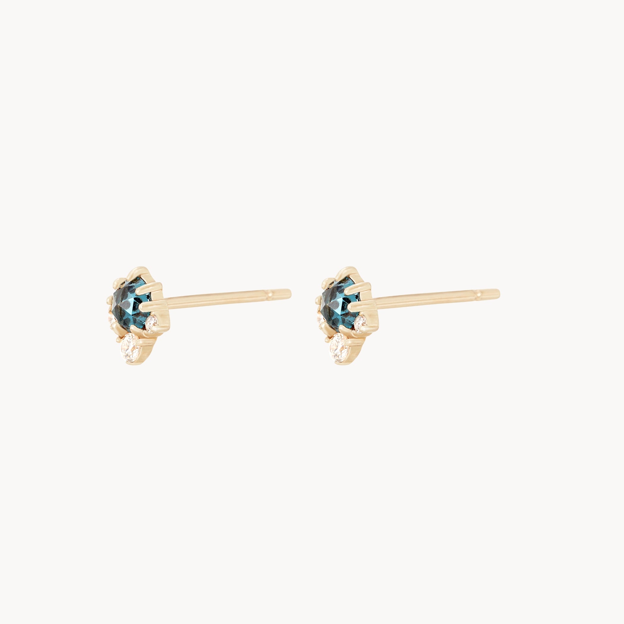 14K Yellow Gold London Blue Topaz and Diamond Earrings - Full Moon Glow - Elegant Dangle Earrings for Women, Perfect for Parties, Weddings & Evening Events