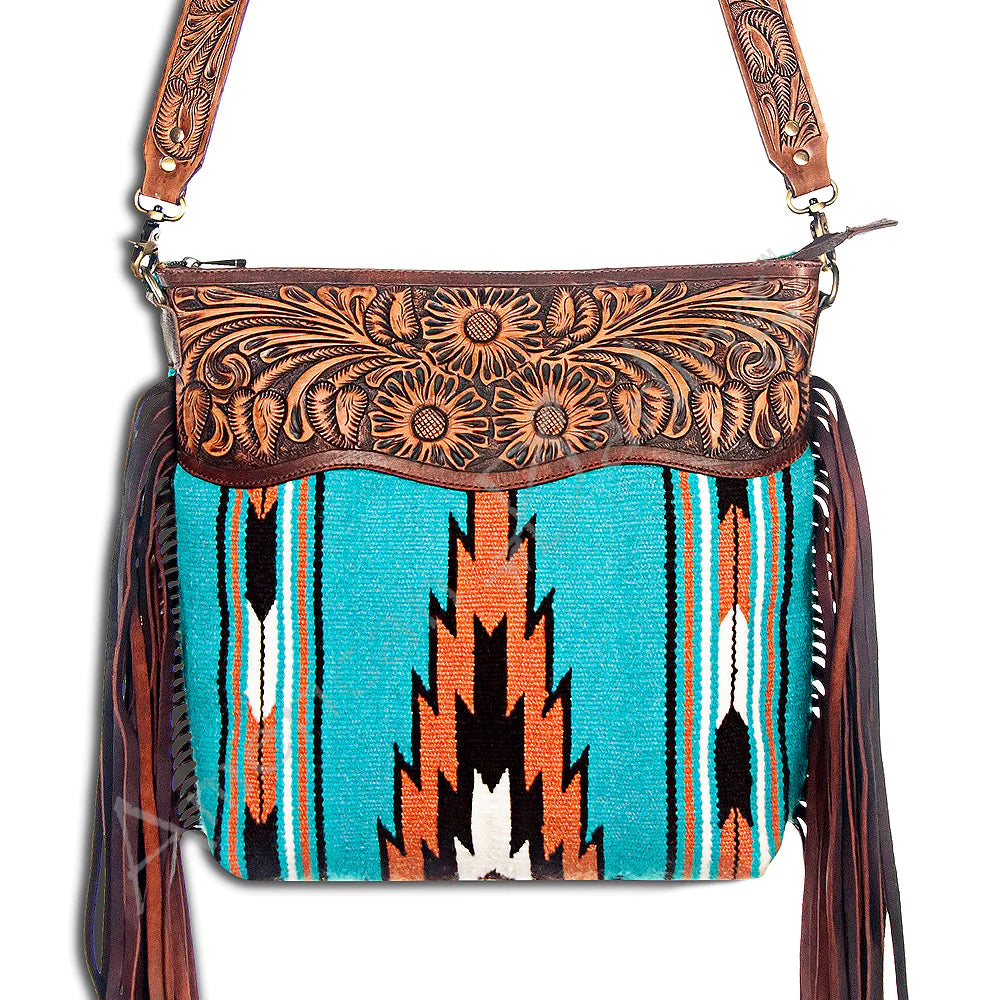 Aztec Fringe Crossbody Purse - Boho Chic Handbag for Women - Perfect for Music Festivals, Beach Outings & Travel Accessories