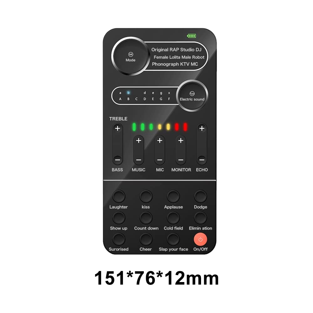 Trooth Mini Portable Voice Changer with 10+ Audio Effects - Live Sound Modifier Card Speaker for Smartphones, PC & Tablets - Perfect for Gaming, Prank Calls & Content Creation