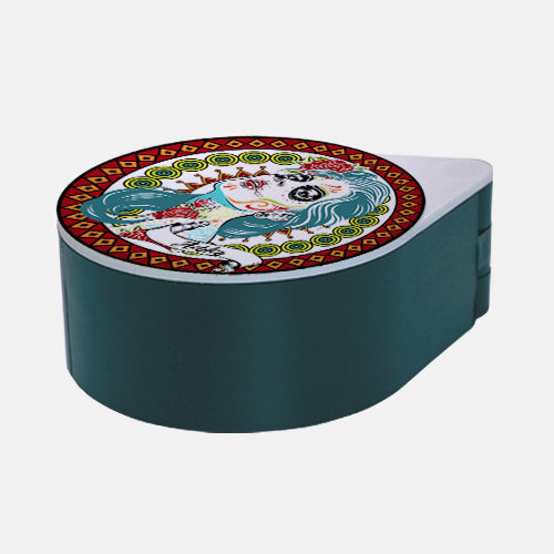 Custom Glass Rimmer Lid with Sugar Skull Girl Design - Personalized Barware for Cocktails & Margaritas - Perfect for Home Bars, Parties & Gifts