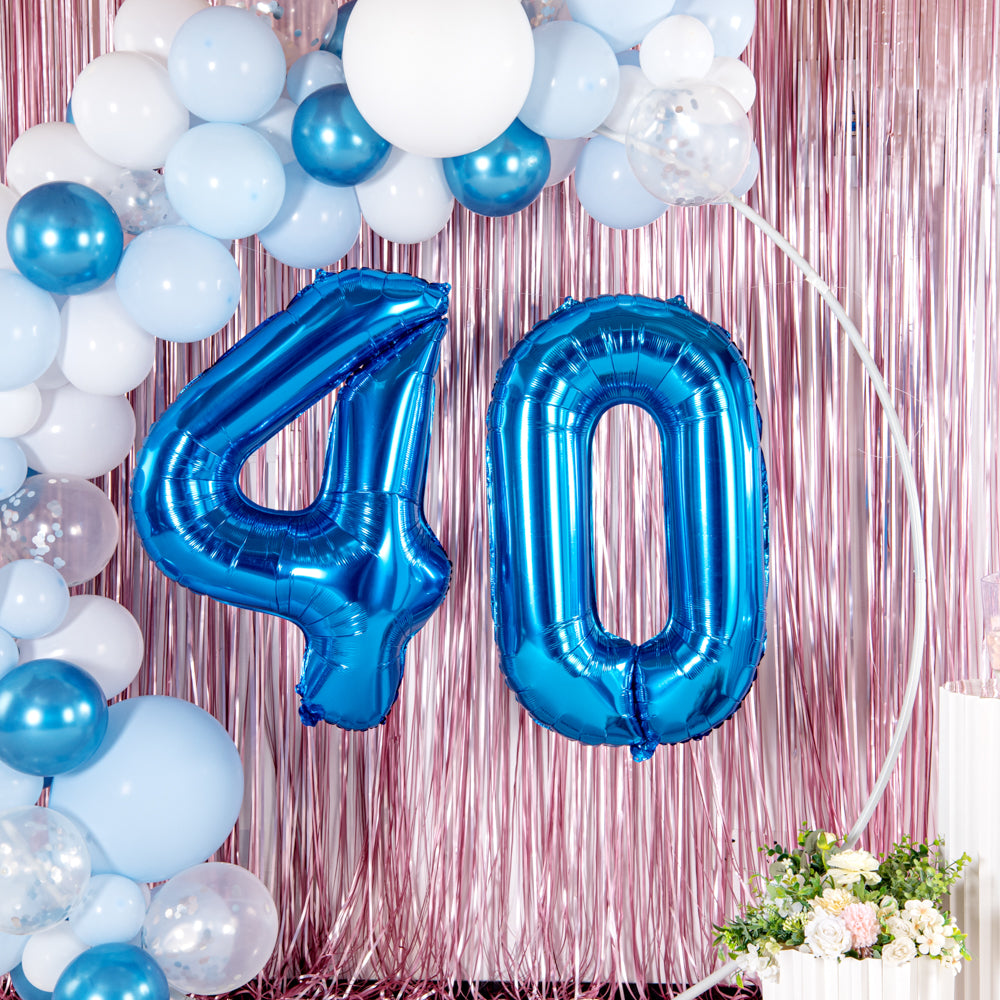 Balloonify Blue Mylar Number 4 Balloon - 40 Inch Large Foil Balloon for Birthday Parties, Baby Showers & Anniversary Celebrations - 1 Count Box