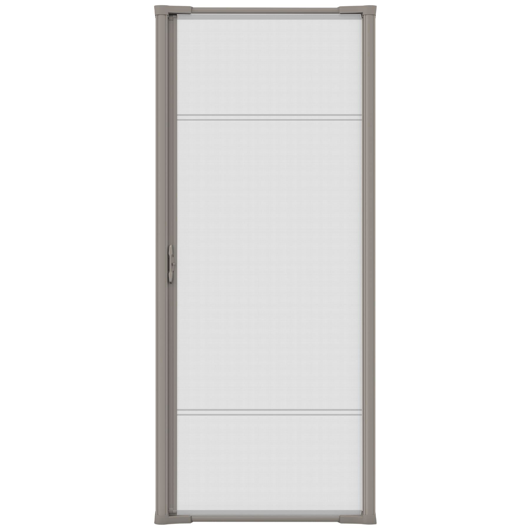 LARSON Brisa Single Sandstone Retractable Screen Door with EZ-Glide System & Secure Locking Latch Handle - Fits 78