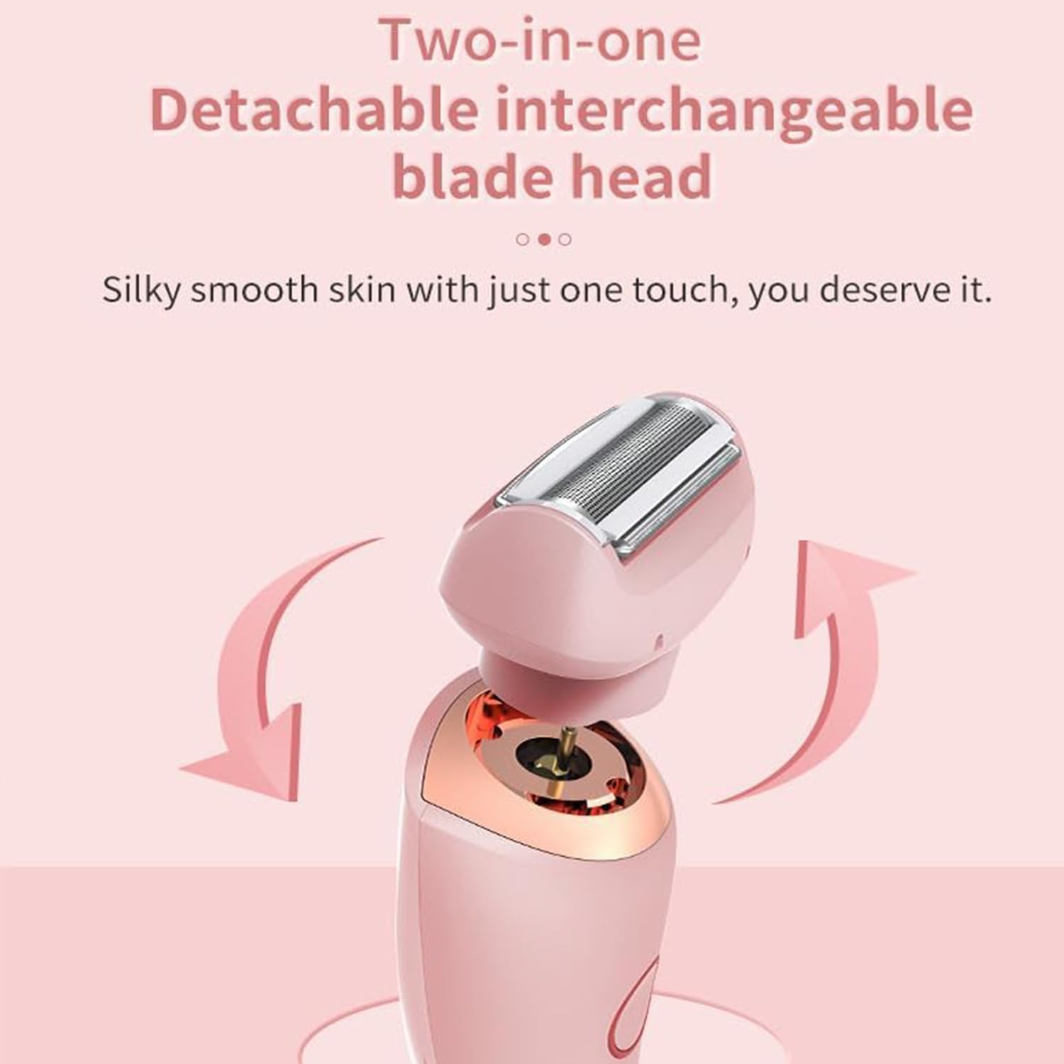 Modira Waterproof Electric Razor for Women - 2-in-1 Wet & Dry Shaver with Detachable Head, Smooth Hair Removal for Legs, Underarms & Bikini Area - Blue Mermaid Design Shaver (Ideal for Travel, Gym & Shower Use)