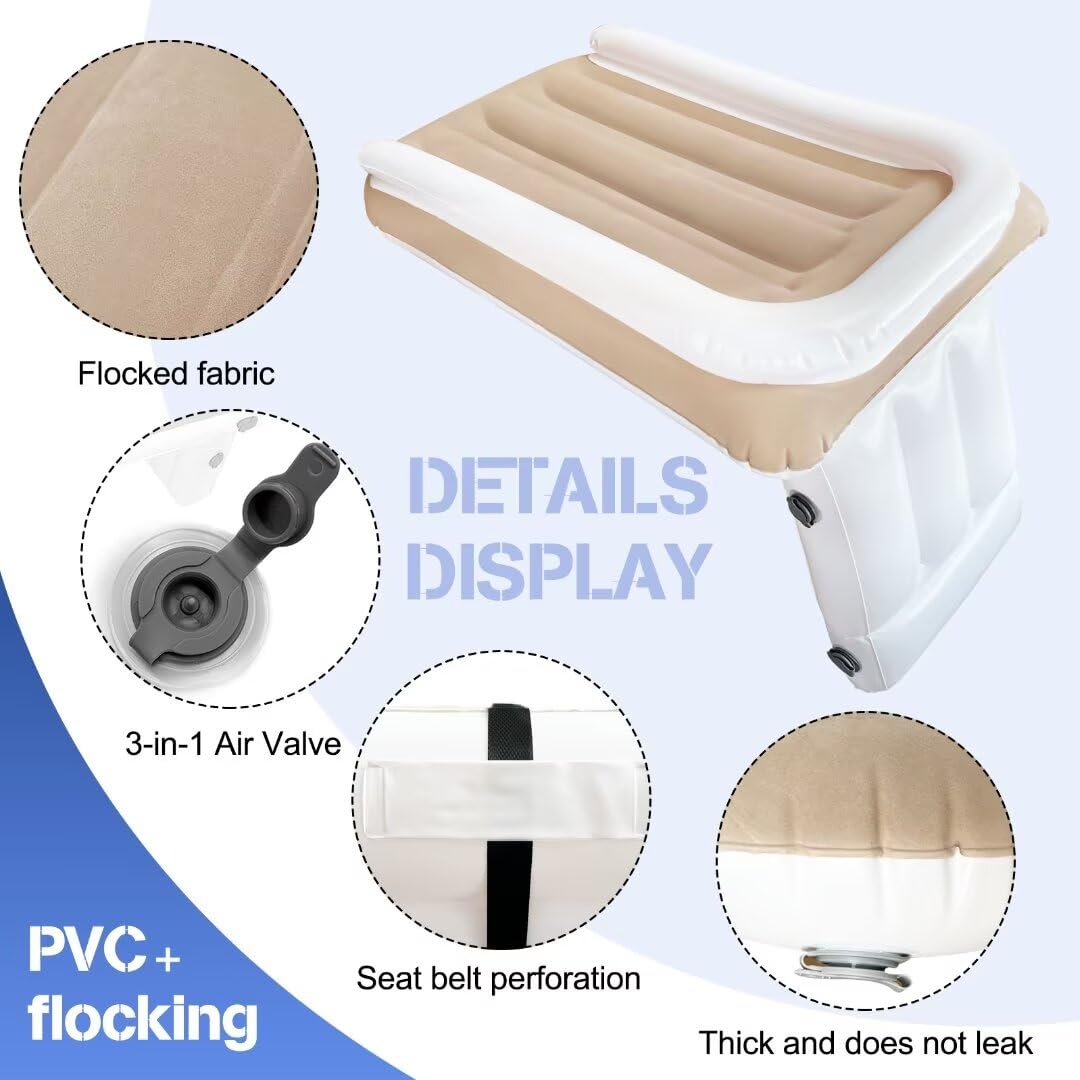 Toddler Travel Bed for Airplane & Car - Portable Airplane Seat Extender with Safety Belt | Perfect for Long Flights, Road Trips & Train Rides