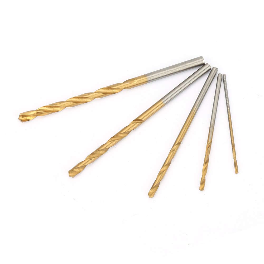 100Pcs Titanium Coated High Speed Steel Twist Drill Bit Set for Wood, Plastic, Metal & Aluminum - Professional Drill Bits for DIY Projects, Home Repair & Woodworking
