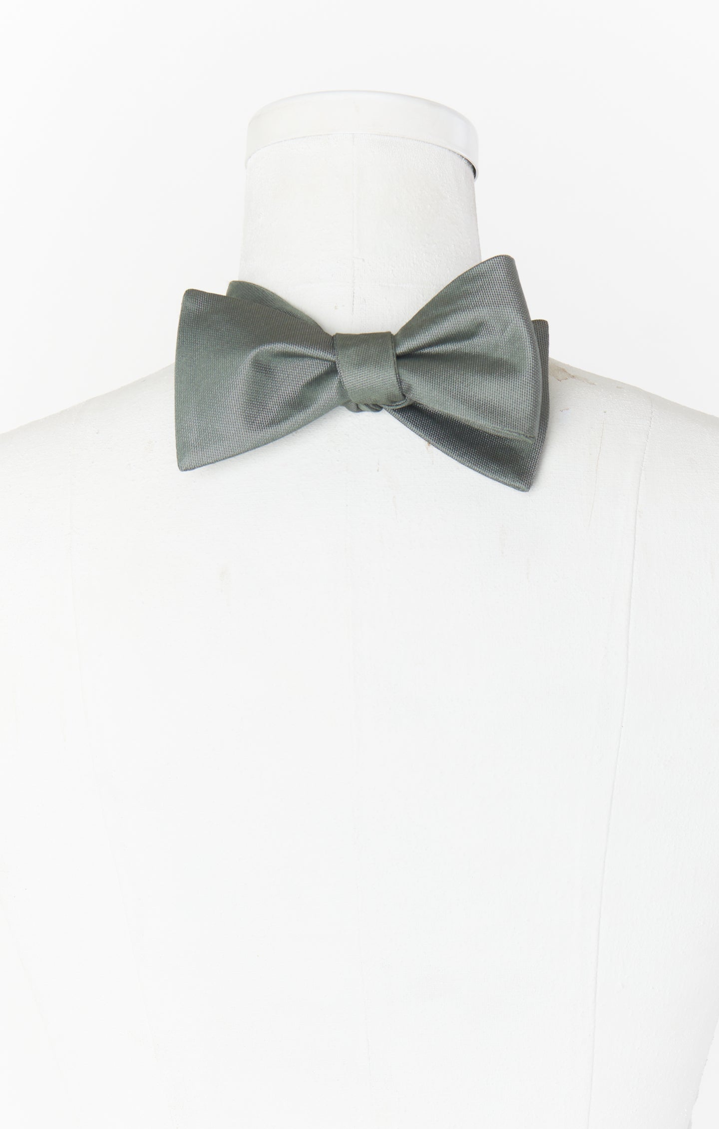 Josh Men's Deep Sage Solid Bow Tie - Classic Necktie for Weddings, Prom & Formal Events - Elegant Accessory for Grooms & Groomsmen