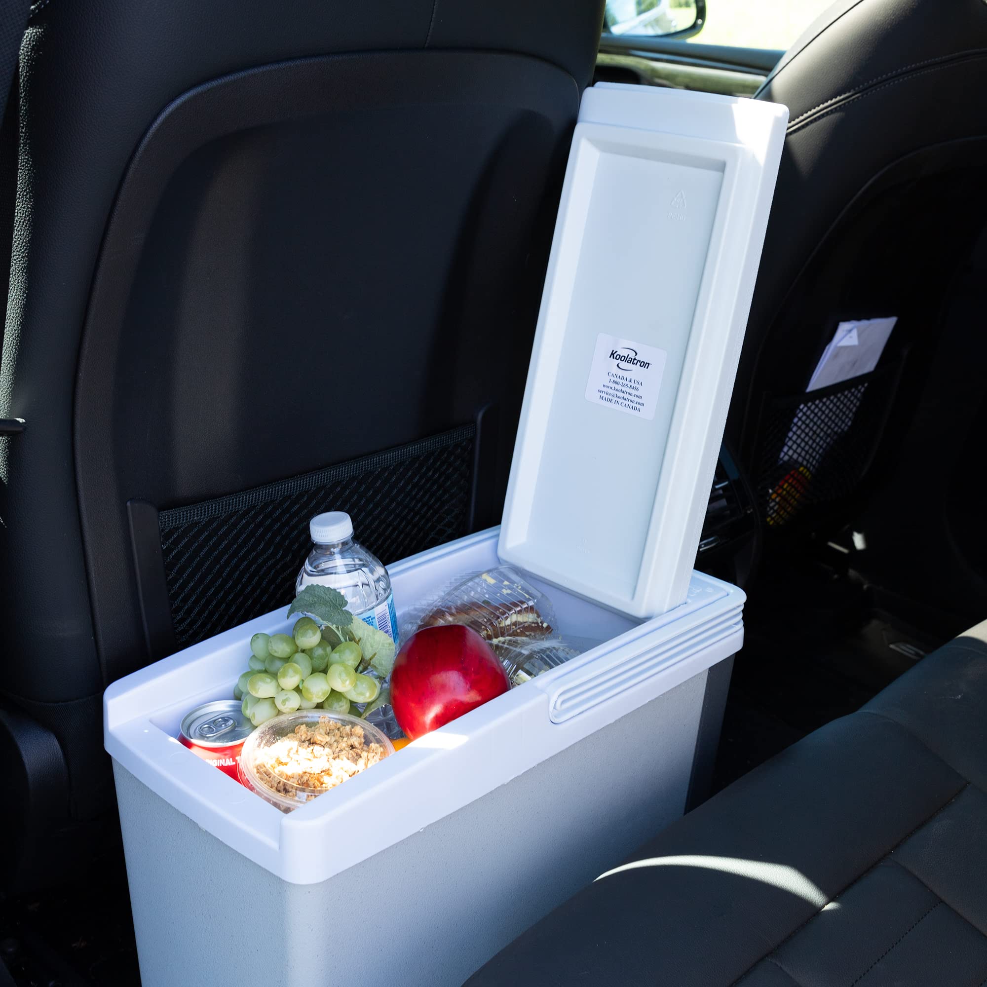 Koolatron 12V Electric Cooler and Warmer - 17L (18 qt) Portable Thermoelectric Fridge for Car, Camping, Travel, Road Trips, Picnics - Compact Lightweight Soft-Sided Cooler Box - Perfect for Outdoor Adventures, Beach Days, and Tailgating Parties