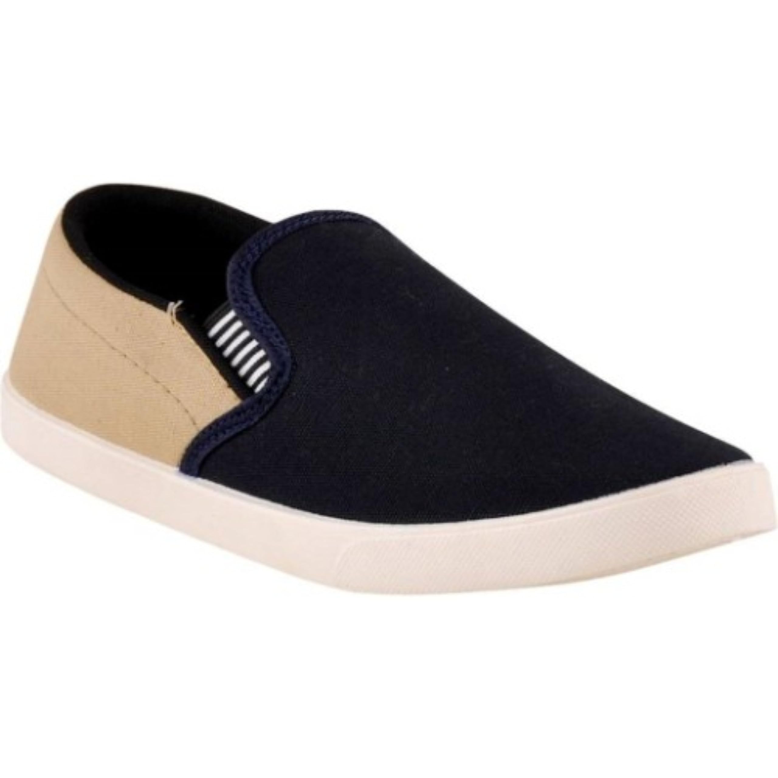Lightweight Stylish Walking Shoes for Men - Trendy Comfortable Sneakers | Pack of 2 | Beige & White | Perfect for Walking, Running & Casual Wear