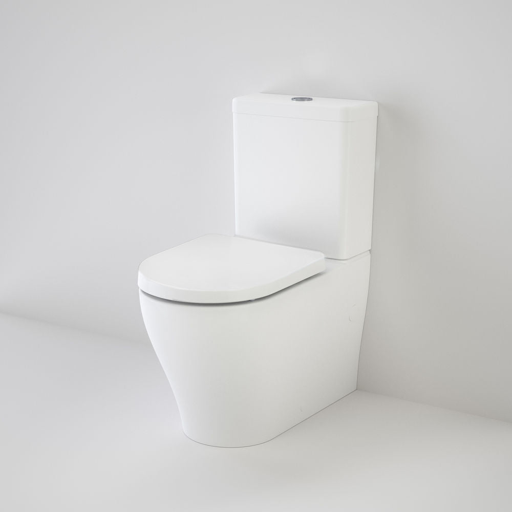 Caroma Luna Slim Wall Faced Toilet Suite with Upgraded Seat Design - Space Saving Modern Bathroom Solution for Small Spaces & Contemporary Homes