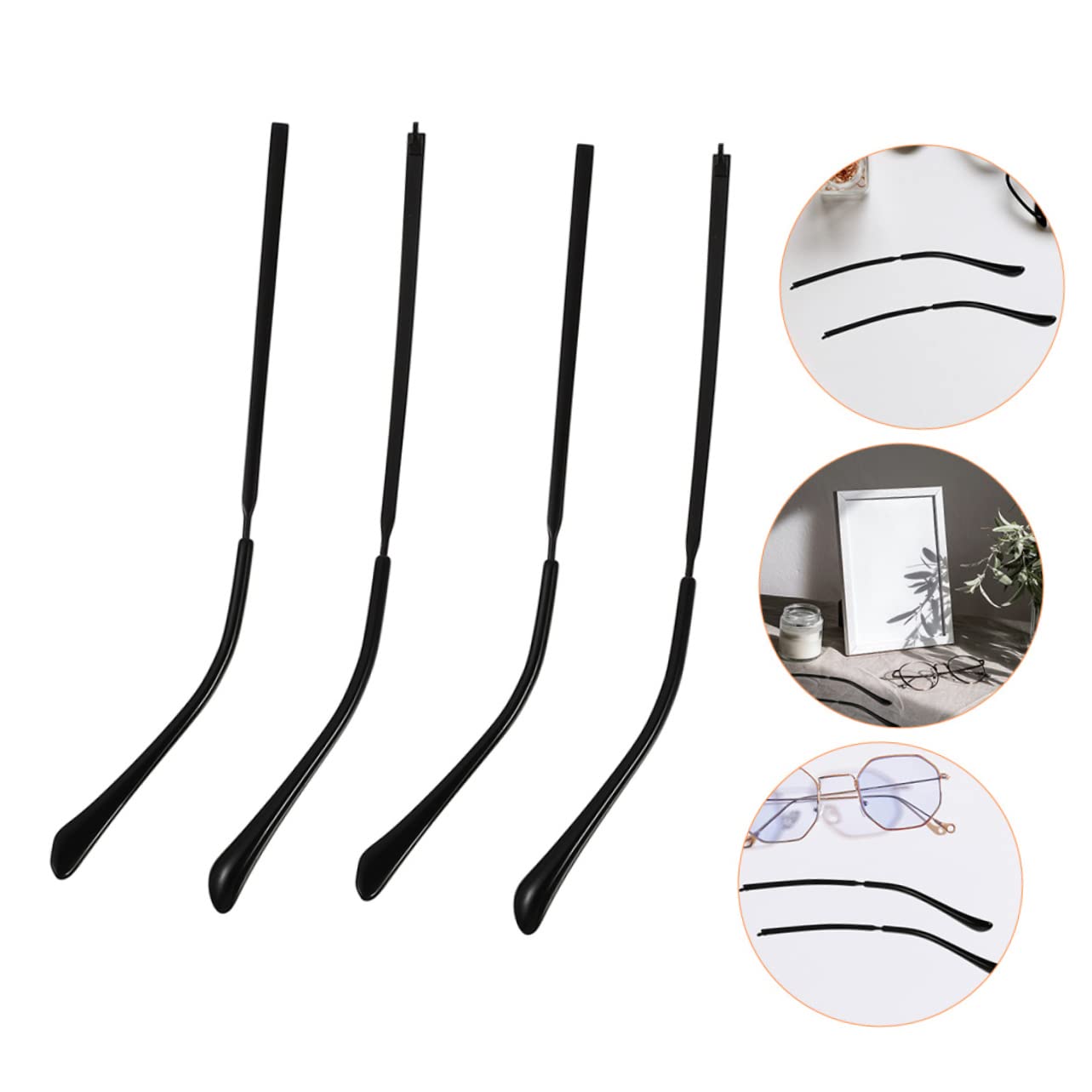 HAPINARY 2 Pairs Universal Glasses Replacement Temple Arms - Metal Sunglasses Repair Kit for Men & Women - Perfect for Broken Glasses Repair and DIY Eyewear Maintenance
