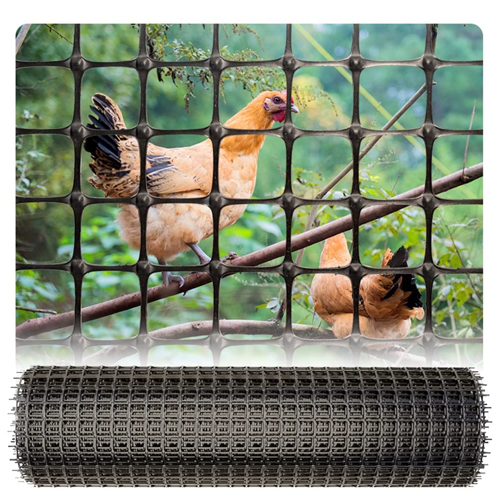 Affordable Plastic Temporary Fencing - Heavy Duty Safety Barrier for Garden, Pool & Lawn Protection | Deer, Dog, Rabbit & Poultry Control | Black Mesh Snow Fence 0.7x10m | Ideal for Home Security, Construction Sites & Landscaping Projects