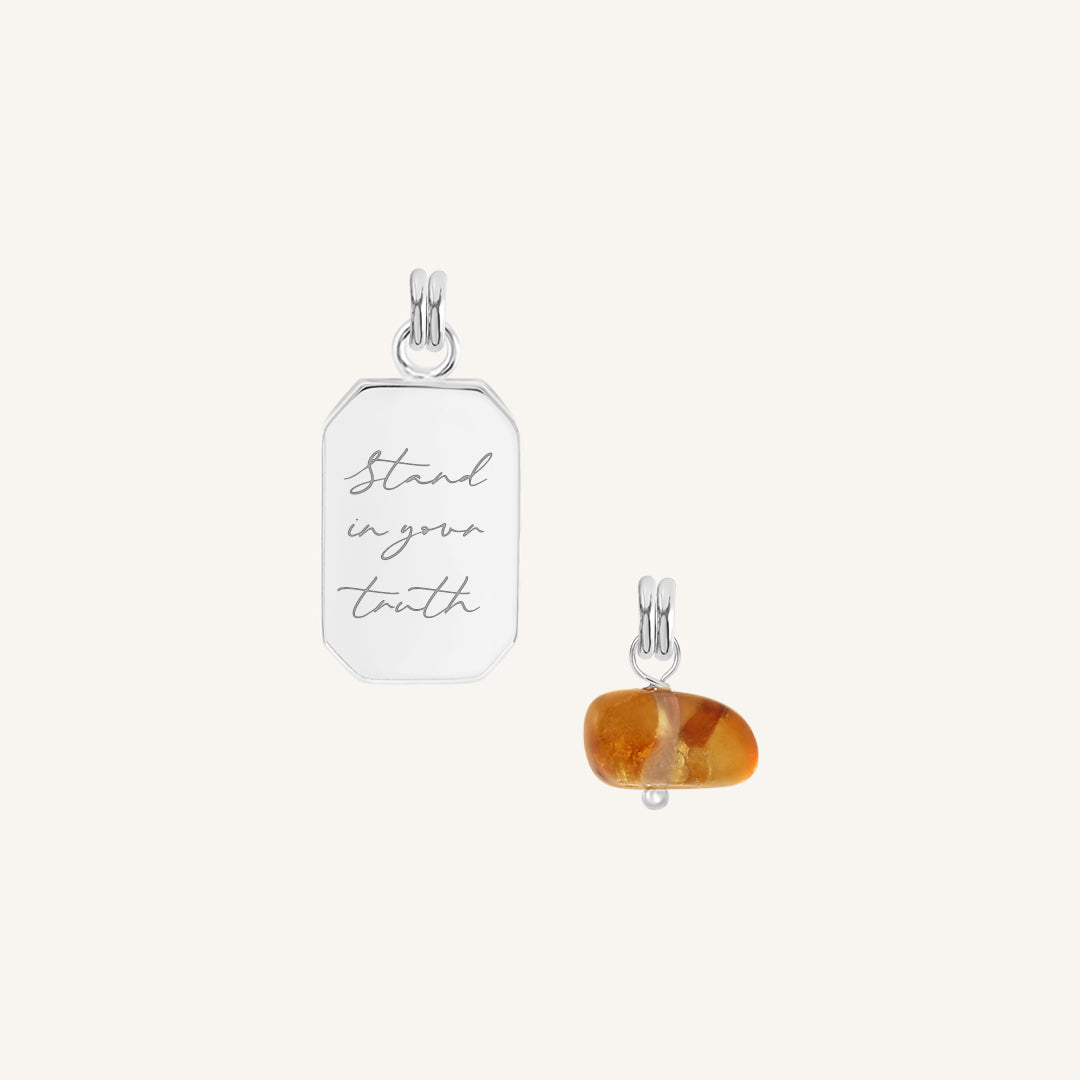 Brooke Blurton Stand in Your Truth Charms Set - Inspirational Jewelry for Women, Motivational Bracelet Charms for Daily Wear, Perfect for Gifts, Meditation & Self-Empowerment