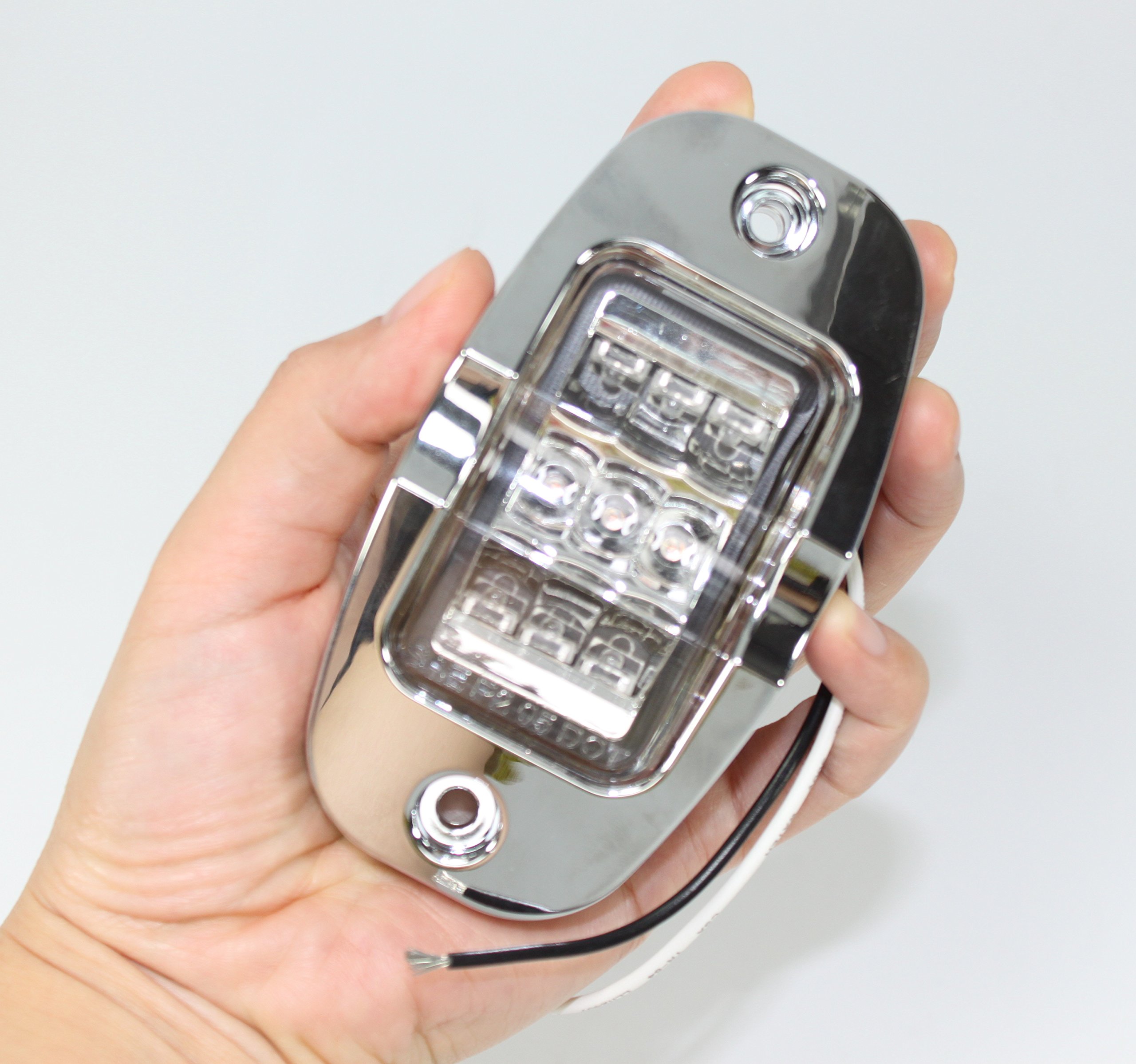 8-Pack Super Bright Red LED Surface Mount Clearance Lights - 9 Diode Multi-Angle 4
