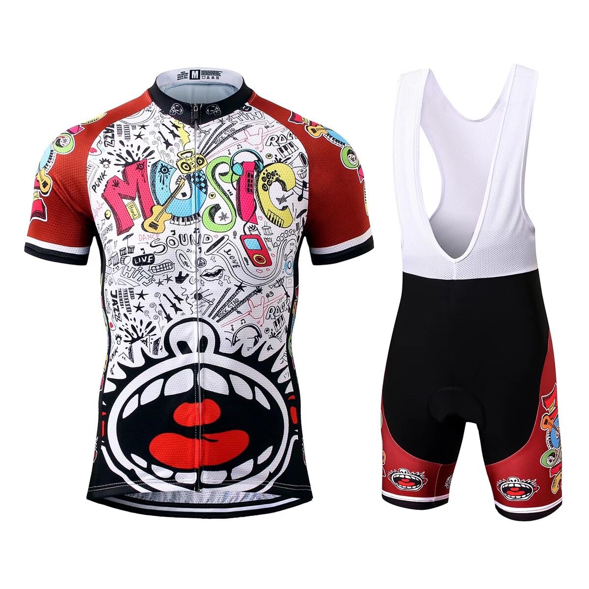 Men's Mountain Bike Short Sleeve Cycling Jersey - Breathable & Quick-Dry for Outdoor Sports & Thrill Riding | Perfect for Road Cycling, Trail Adventures & Music Lovers