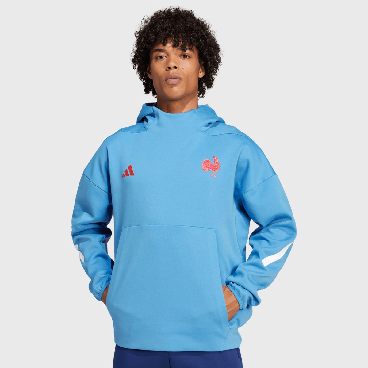 Adidas France Rugby Travel Z.N.E Hoody - Men's Lightweight Performance Hoodie for Training & Outdoor Sports | Perfect for Gym, Running & Casual Wear
