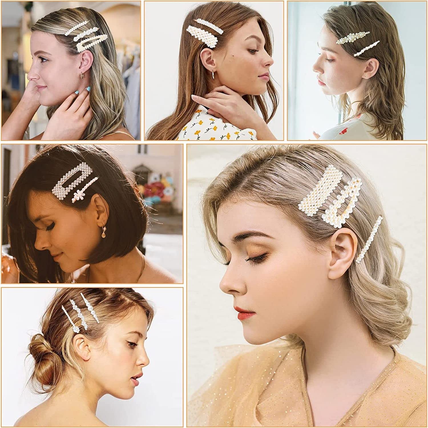 Snowpearl 38-Piece Pearl Hair Accessories Set for Women & Girls - Hair Pins, Clips, Bobby Pins, Tic Tac Clips - Multicolor for Weddings, Parties & Everyday Styling