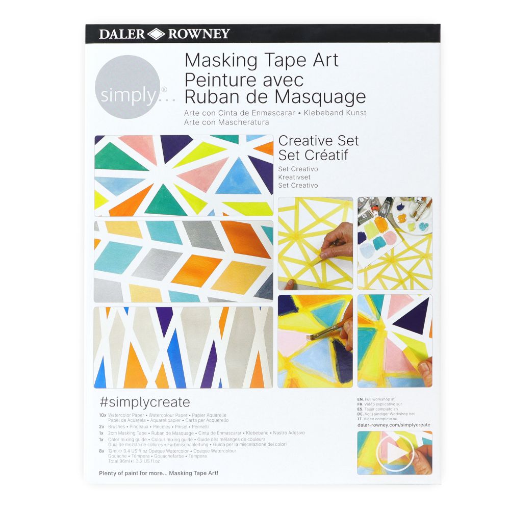Daler Simply Masking Tape - Colorful Girls Craft Kit for DIY Scrapbooking, Art Projects & School Supplies | Perfect for Home, Classroom & Creative Activities