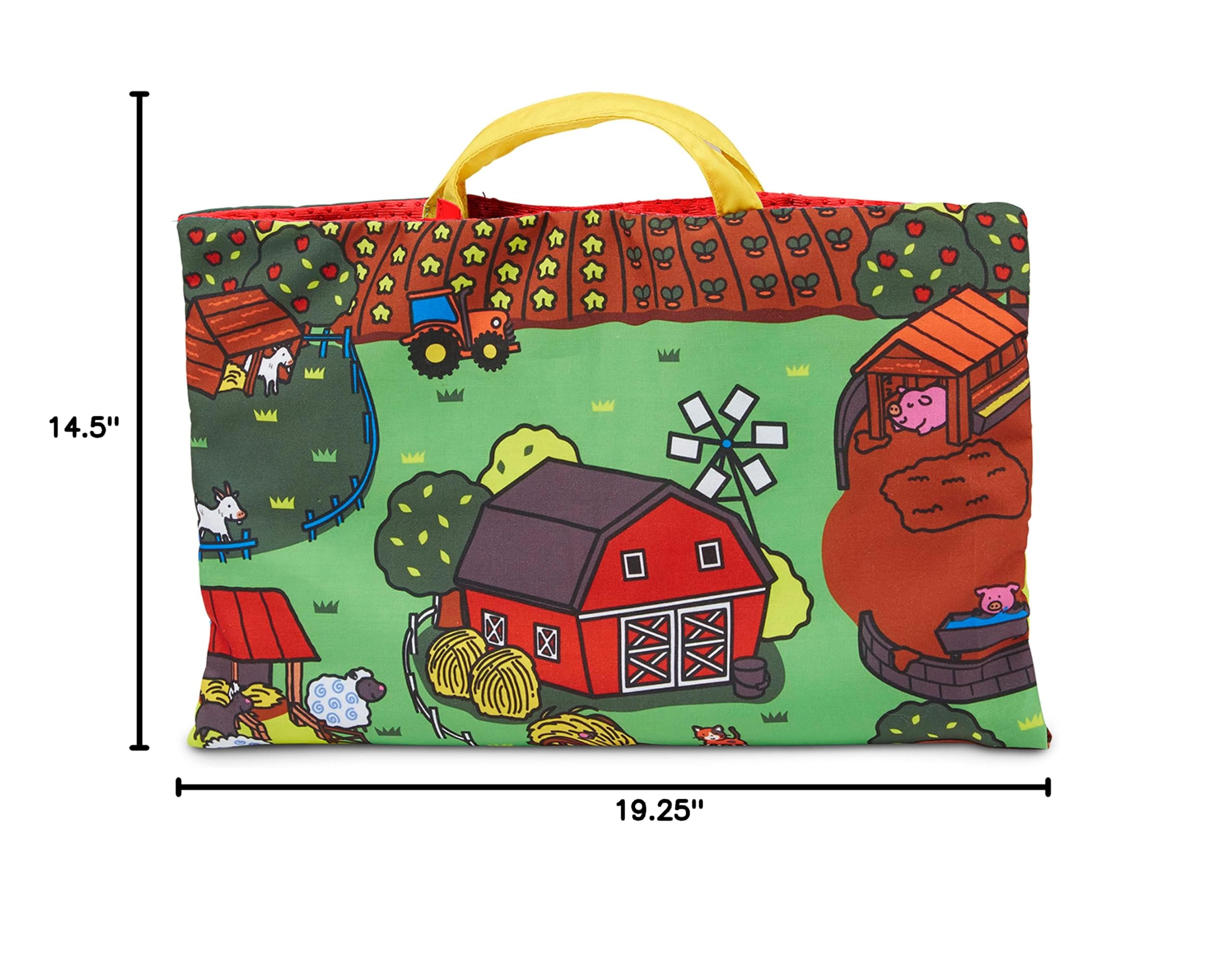 Melissa & Doug Farm Play Mat with 9 Animals - Portable Travel Toy for Babies & Toddlers