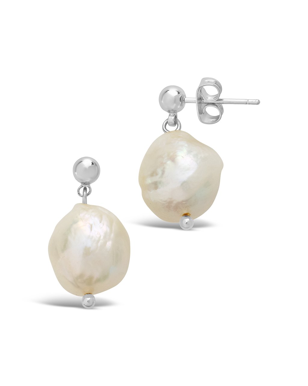 Large Baroque Pearl Drop Stud Earrings - Elegant & Unique Handmade Jewelry for Women - Perfect for Weddings, Parties & Special Occasions