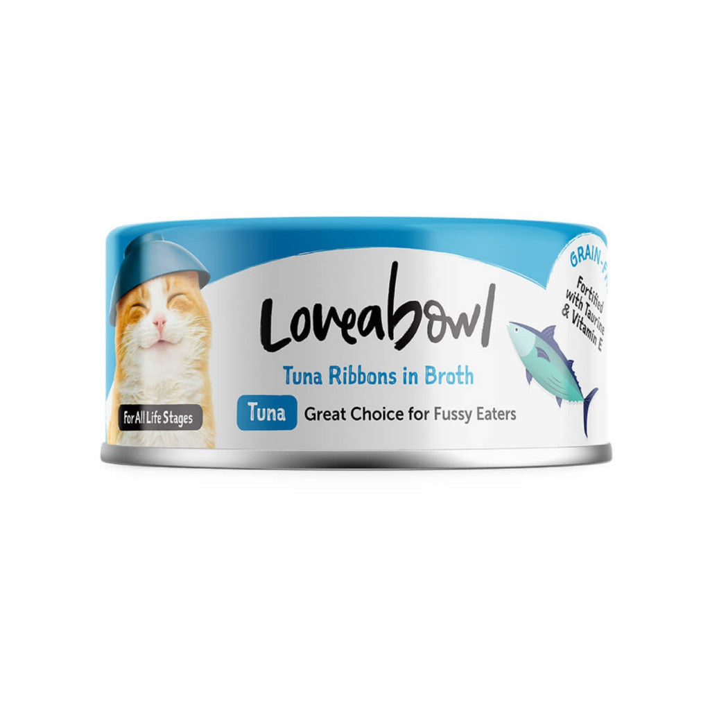 Premium Grain-Free Loveabowl Chicken & Tuna in Broth Wet Cat Food - 70g Nutritious Meal Topper for Kittens, Adults & Senior Cats | Healthy Digestible Cat Food for Weight Management & Picky Eaters | Perfect for Mixing with Dry Food or Serving Alone