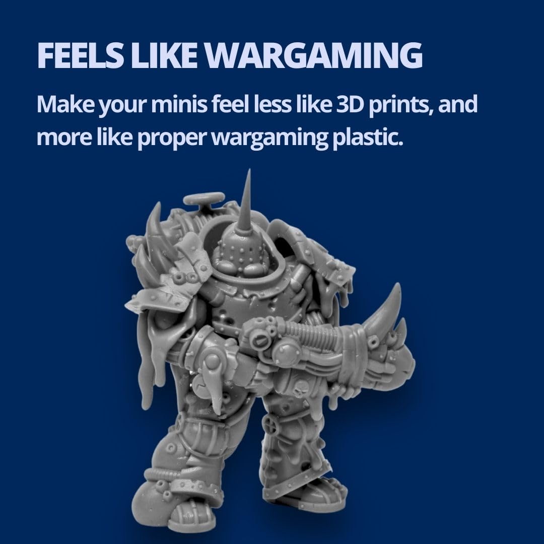 WARGAMER by FauxHammer - Premium Durable Tabletop Miniature Resin for Wargaming & Painting (1kg) | Easy Cleaning with Water or IPA | Perfect for Warhammer, D&D & Miniature Hobbyists