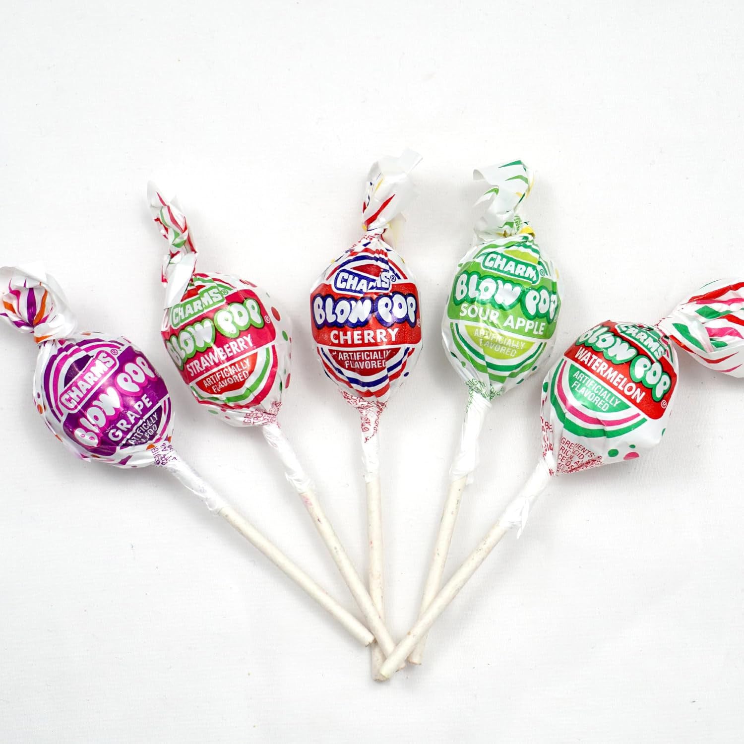 Assorted Charms Blow Pop Lollipops - 5lb Bulk Candy Bag for Parties, Halloween Treats & Office Snacks