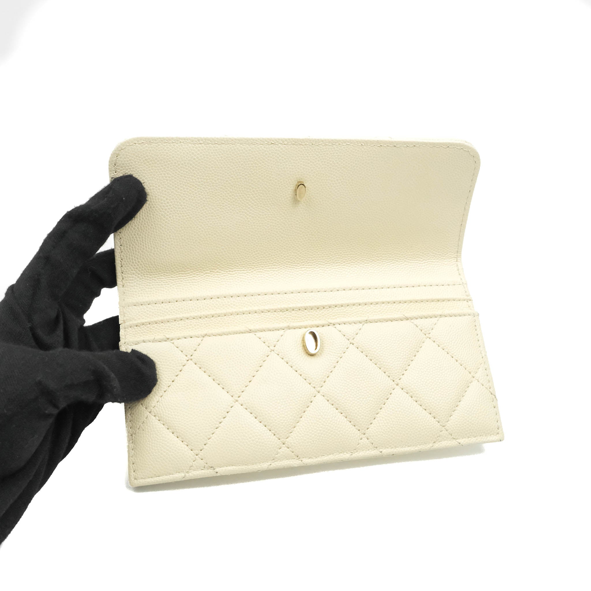 Chanel Camera Bag with Detachable Pouch - Ivory Caviar Leather & Gold Hardware | Luxury Crossbody Bag for Women | Perfect for Everyday Use, Date Night & Travel