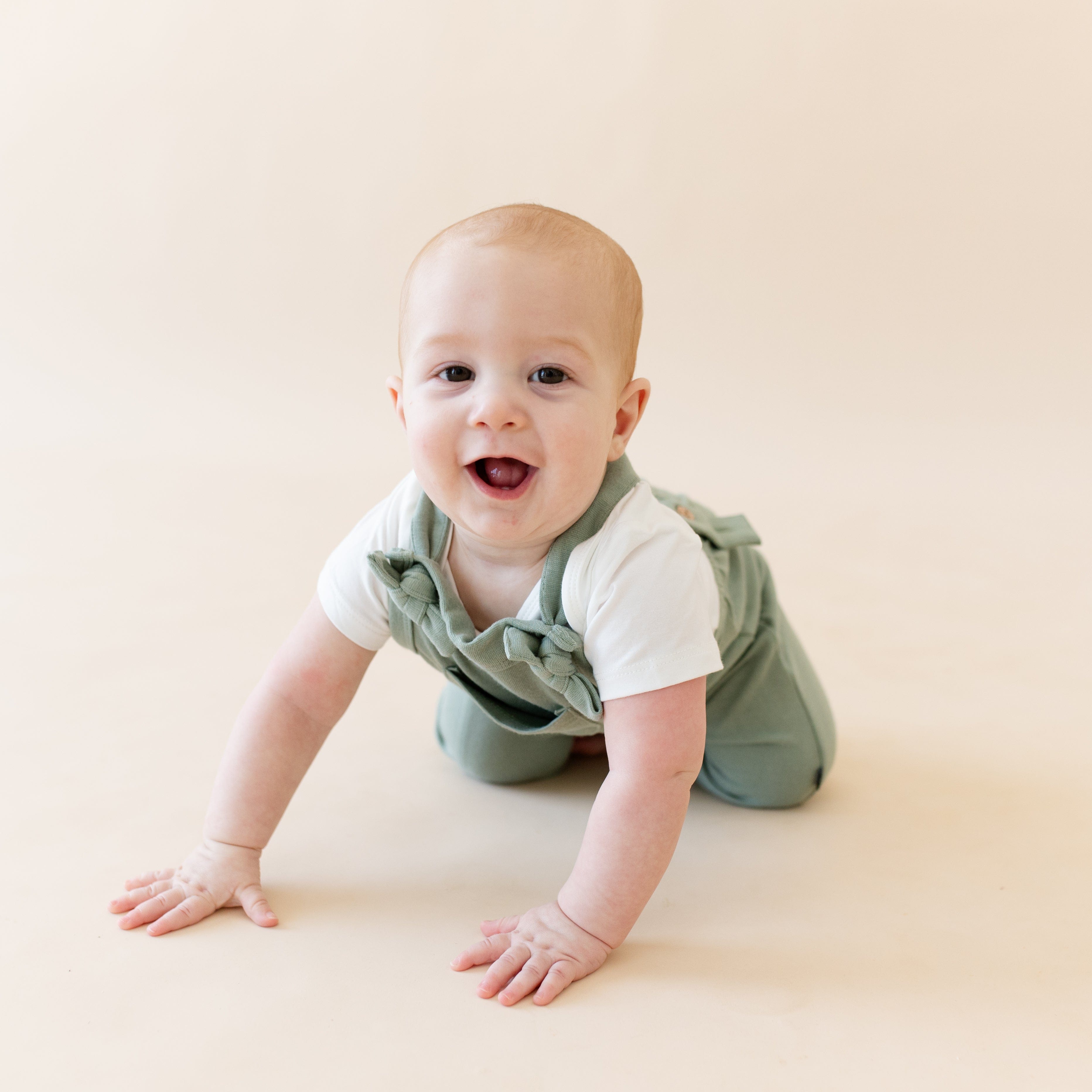 Organic Bamboo Jersey Overalls for Women - Soft & Comfortable Thyme Green Jumpsuit - Perfect for Casual Wear, Maternity, and Loungewear