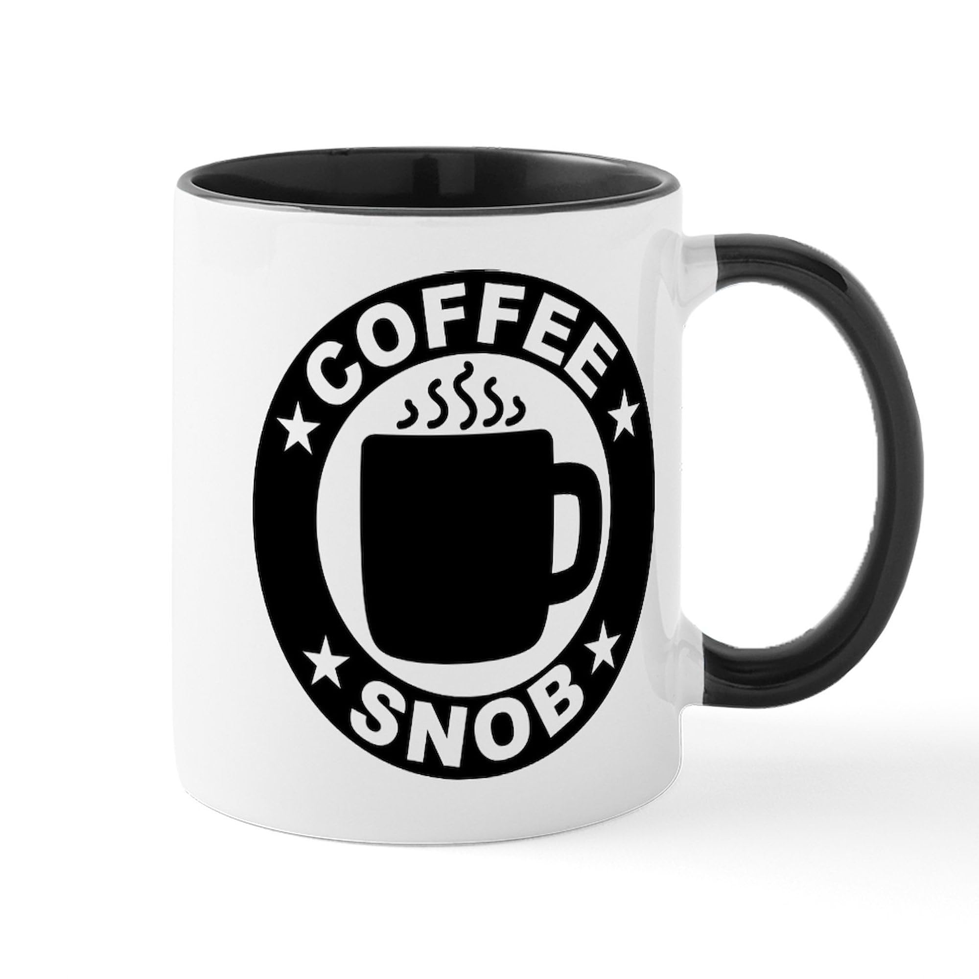 CafePress Coffee Snob 11 oz (325 ml) Ceramic Coffee Mug - Perfect for Home, Office & Gifts for Coffee Lovers