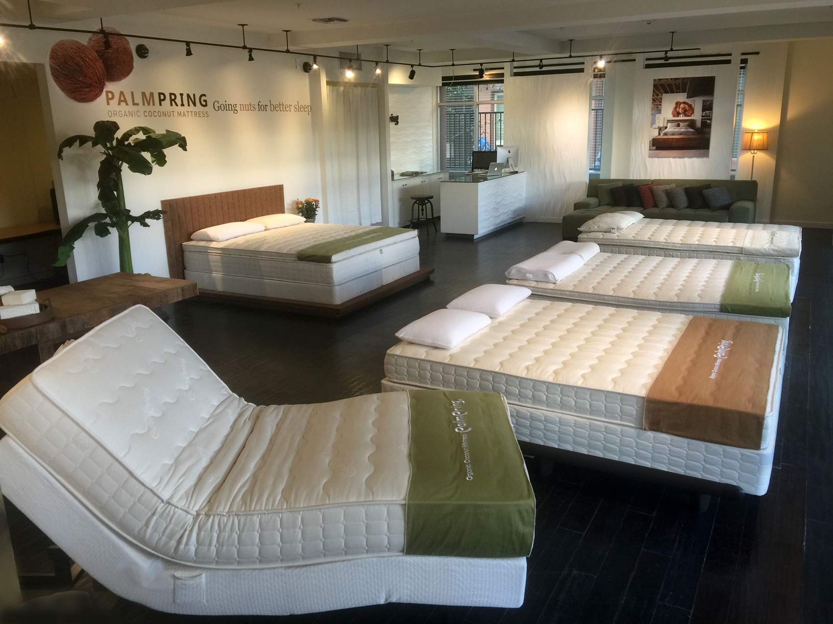 Organic Coconut Coir Mattress - Palmpring Natural Latex & Coconut Fiber Queen Size Mattress for Back Pain Relief | Breathable, Hypoallergenic, Eco-Friendly Bed for Home, Guest Room & Dorm Use