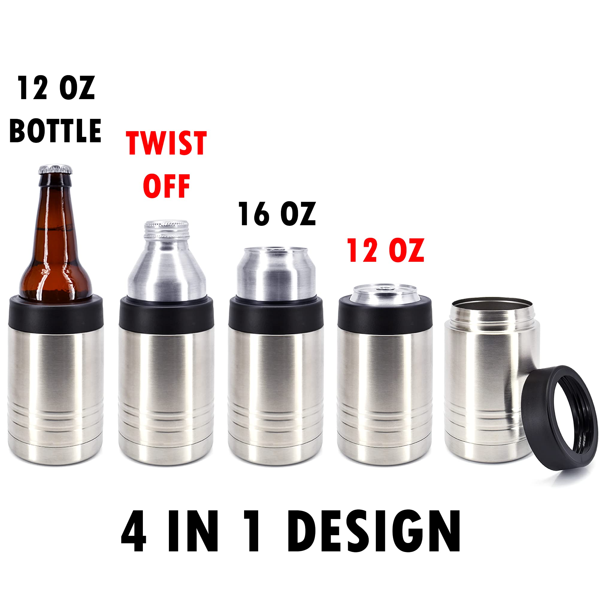 Clear Water Home Goods - 24 Pack 12 oz Stainless Steel Double Wall Vacuum Insulated Tumbler Cups - Keeps Drinks Cold for 24 Hours - BPA Free Reusable Water Bottles for Coffee, Tea, Juice - Perfect for Camping, Office, Gym & Outdoor Activities