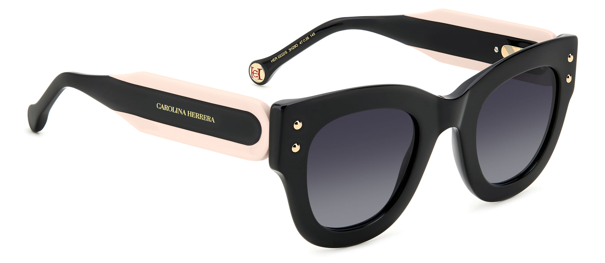 Carolina Herrera HER 0222/S Women's Designer Sunglasses - UV Protection & Polarized Lenses for Outdoor Activities, Driving, and Beach Vacations