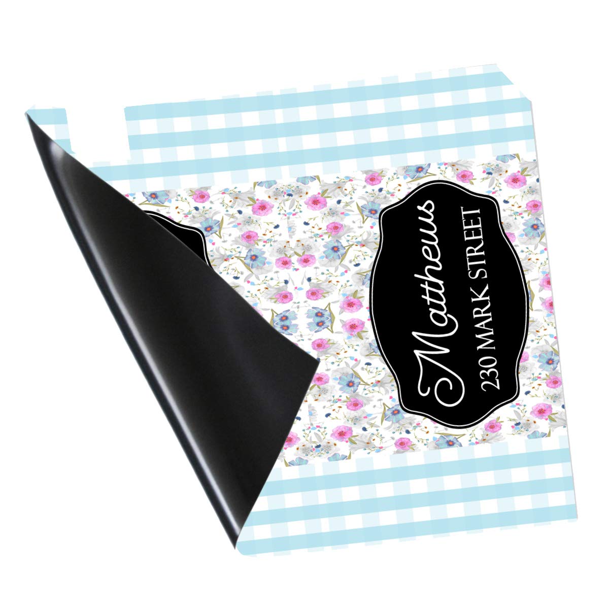 Customized Floral Magnetic Mailbox Cover - Personalized Address Mailbox Decor for Summer - PMBM10 (Blue) | Perfect for Home, Garden & Outdoor Decoration