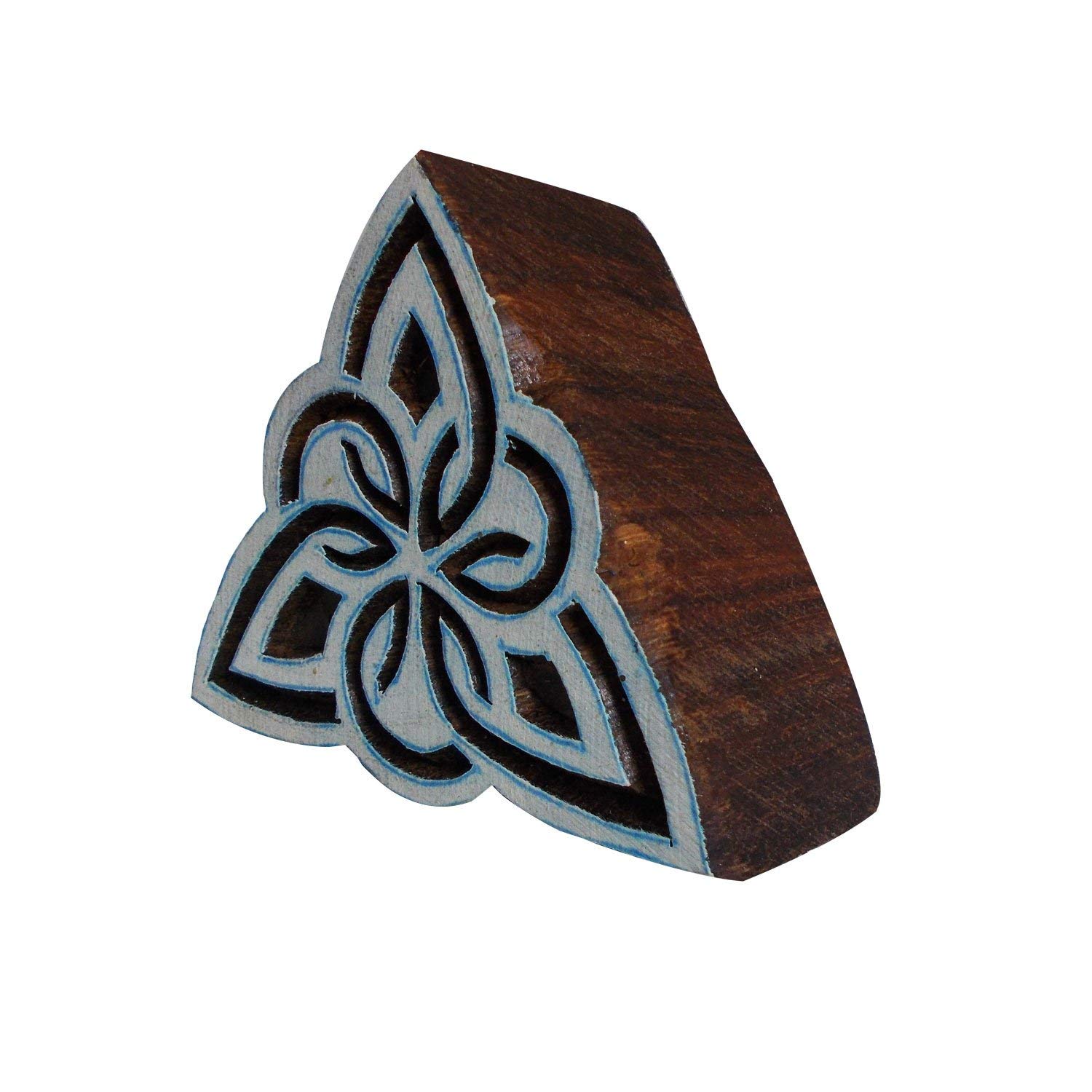 Triangle Wooden Stamp for Scrapbooking, Fabric Printing, Tattoo Stencils & Clay Crafts - Handmade Design #2 - Perfect for DIY Projects, Card Making & Home Decor