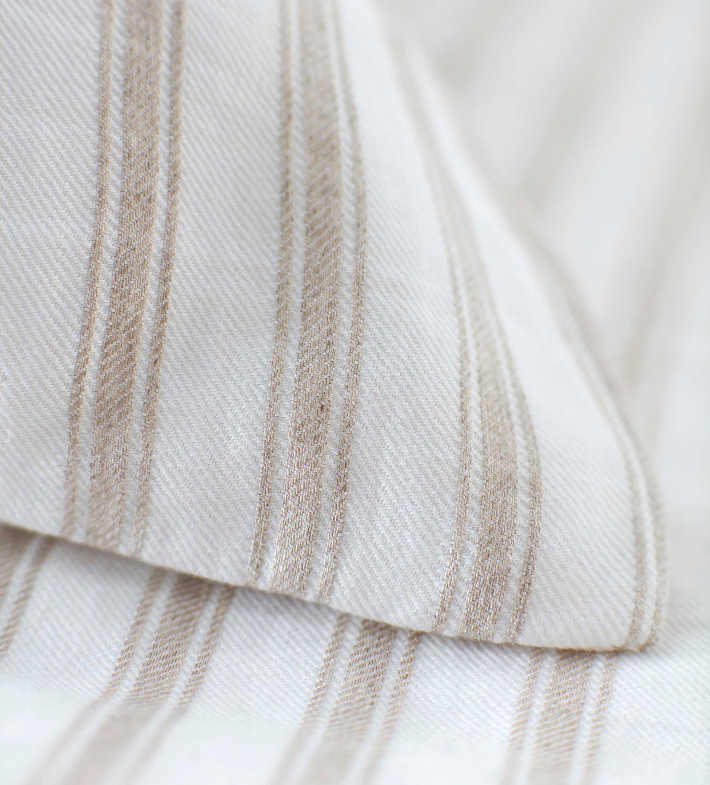 Natural French Ticking Stripe Cotton Linen Pillowcase Set - Breathable & Durable Bedding for Home Decor, Guest Room & Cozy Farmhouse Style