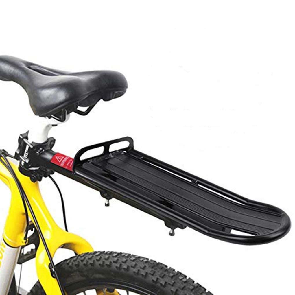 Adjustable Aluminum Alloy Bike Cargo Rack - 22lbs Capacity Retractable Rear Bicycle Carrier for Mountain/Road Bikes - Durable Seatpost Mount Luggage Rack for Commuting, Touring & Grocery Hauling