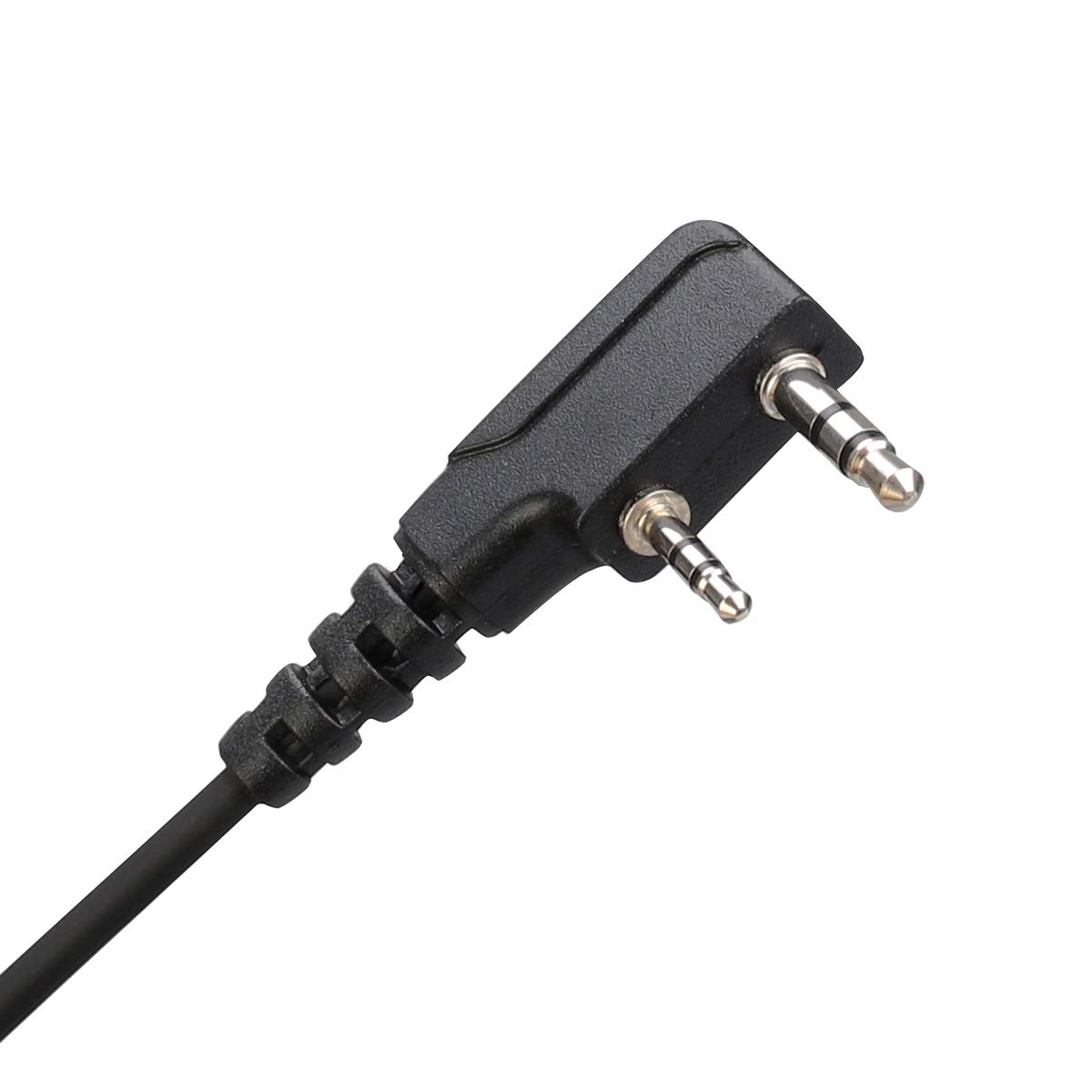 Retevis 2 Pin Throat Mic Headset - Noise Reduction Acoustic Tube with Finger PTT for RT22 RT27 H-777 Baofeng BF-888S Radios (1 Pack) - Ideal for Security, Construction & Outdoor Communication