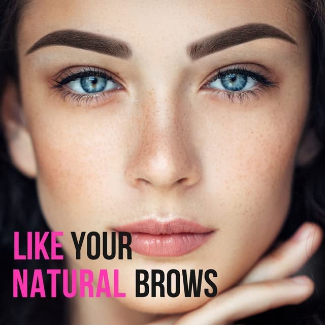 iMethod Eyebrow Stamp Kit with Stencil & Refill Powder - Easy DIY Eyebrow Makeup for Perfect Brows - Natural Brown Shade for Everyday Wear & Special Occasions