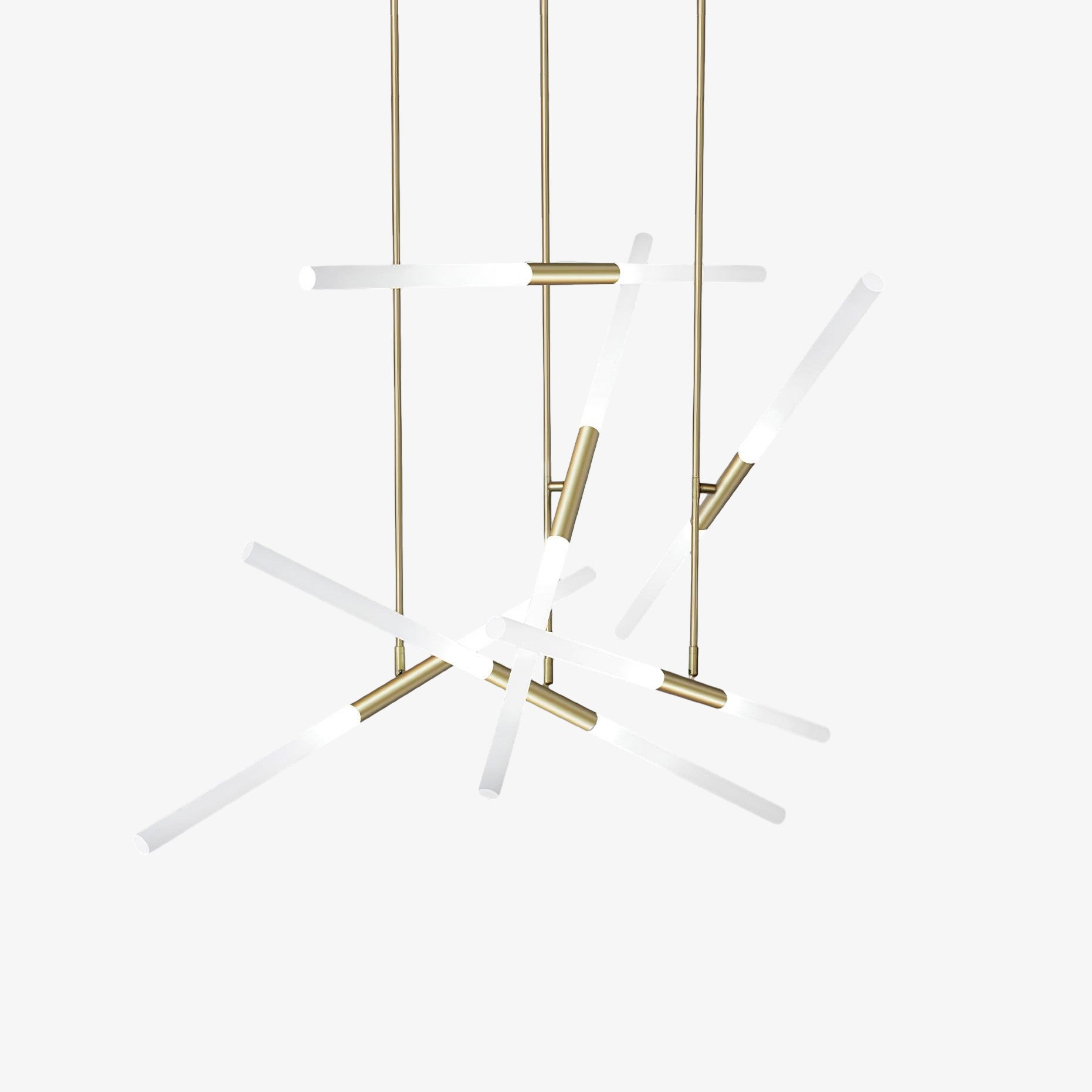 Hash Linear Suspension Light Fixture - Modern LED Pendant Lighting for Kitchen Island, Dining Room & Bedroom - Dimmable Industrial Style Ceiling Light