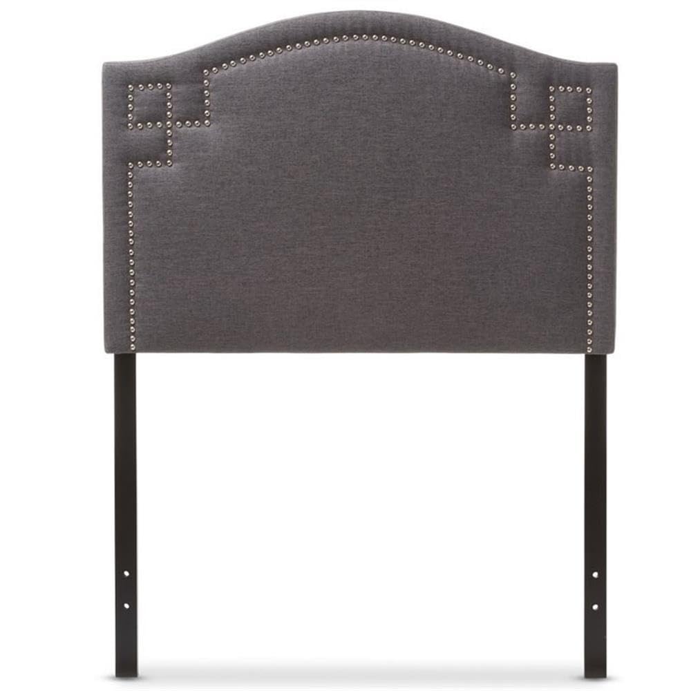 Allora Upholstered Twin Headboard in Dark Gray - Soft Fabric Bed Frame Headboard for Kids & Teens Bedroom Decor, Durable and Comfortable Support for Reading & Relaxing
